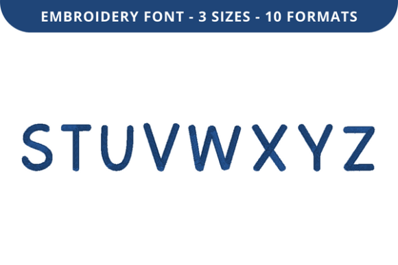 Cloudbird Font S to Z: A Versatile Embroidery Design