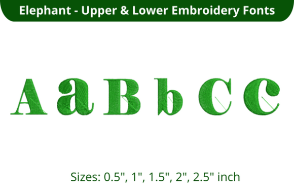 Elephant Font ABC: A Charming Addition for Holiday Embroidery