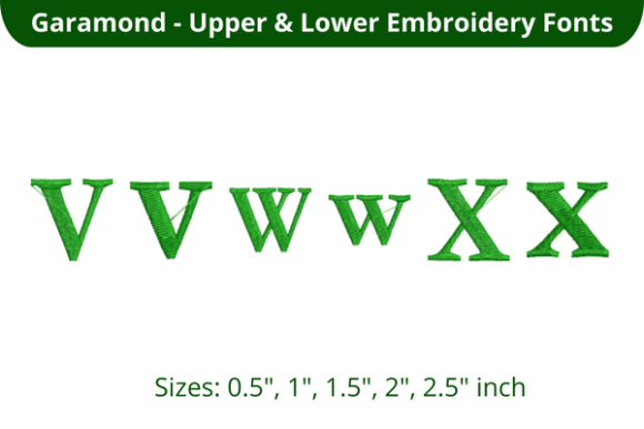 Garamond Font VWX: Elegant Embroidery for Sellers